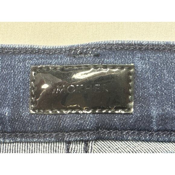 Mother Women's The Weekender Fray Flare Blue Denim Jeans - Size 29 (30x31) - Picture 4 of 8